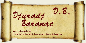 Đurađ Baranac vizit kartica